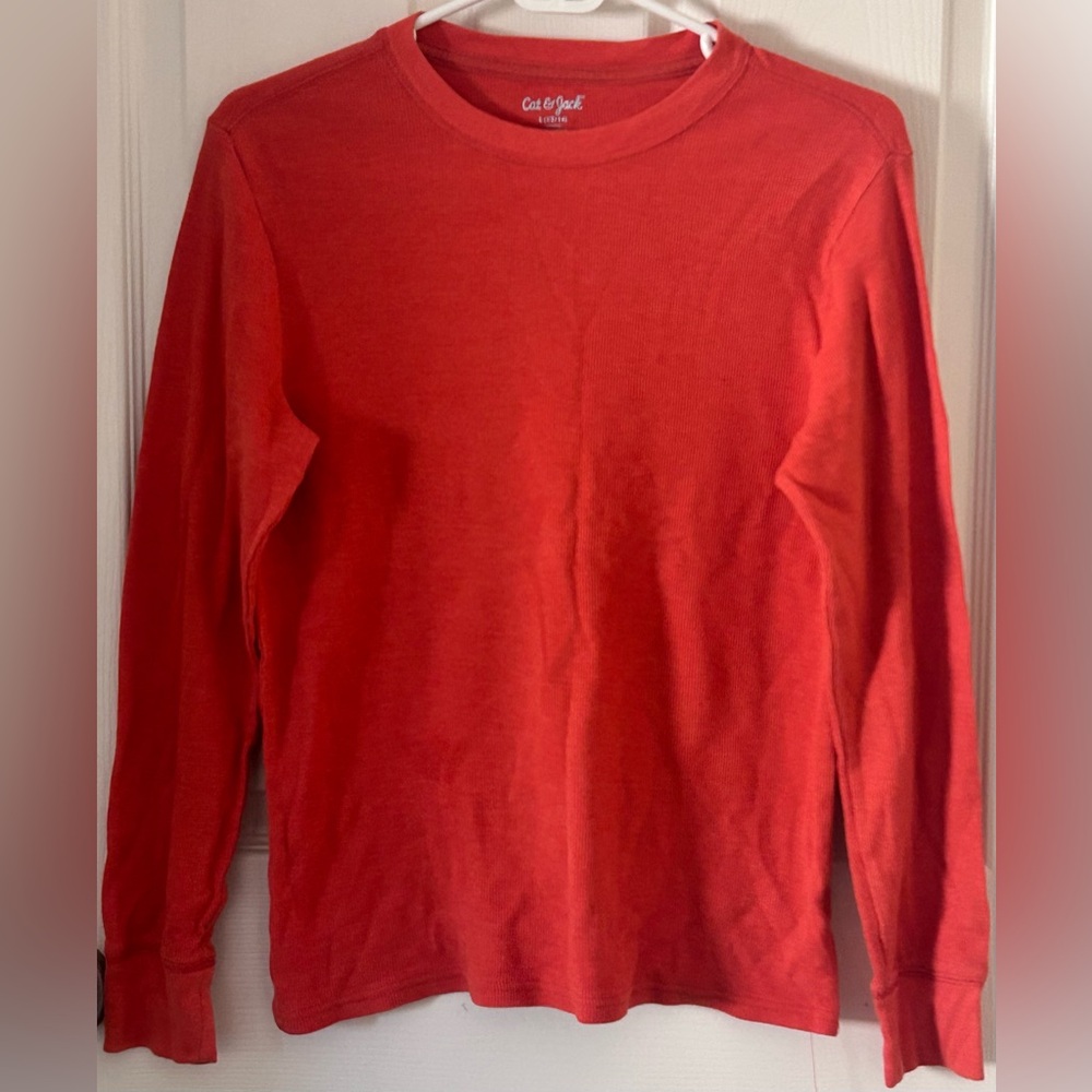 Boys orange Long Sleeve Shirt